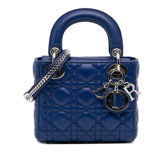 Pre-Loved Dior Mini Lambskin Cannage Lady Dior - Picture 1 of 12